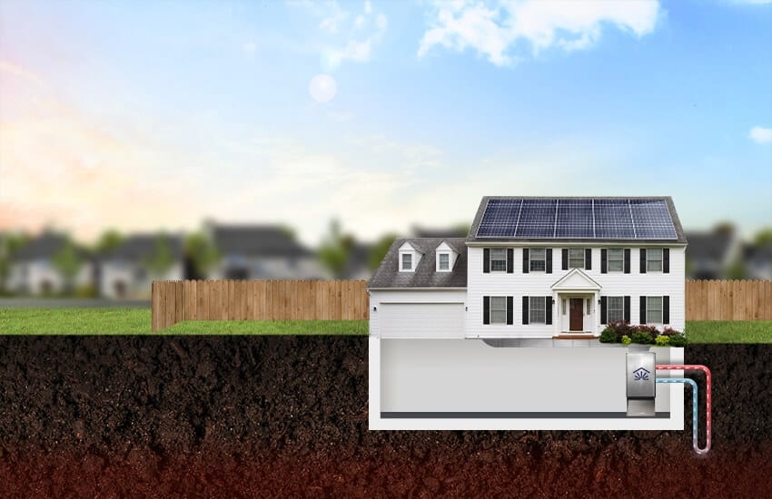House with geothermal